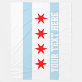Persoonlijke vlag van Chicago Fleece Deken (Voorkant)