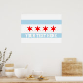 Persoonlijke vlag van Chicago Poster (Keuken)
