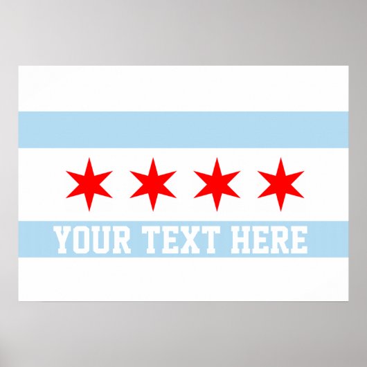 Persoonlijke vlag van Chicago Poster (Voorkant)