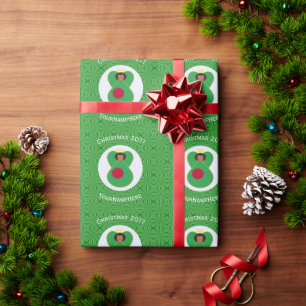Persoonlijke vlag van de Engelse christelijke enge Cadeaupapier
