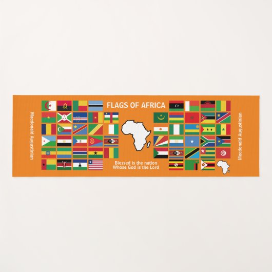 Persoonlijke VLAG VAN HET Sinaasappel VAN AFRIKA Yogamat (Voorkant (horizontaal))