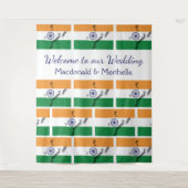 Persoonlijke vlag van India Wandkleed (Voorkant)