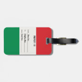 Persoonlijke Vlag Van Italië Bagagerekje Bagagelabel (Achterkant horizontaal)