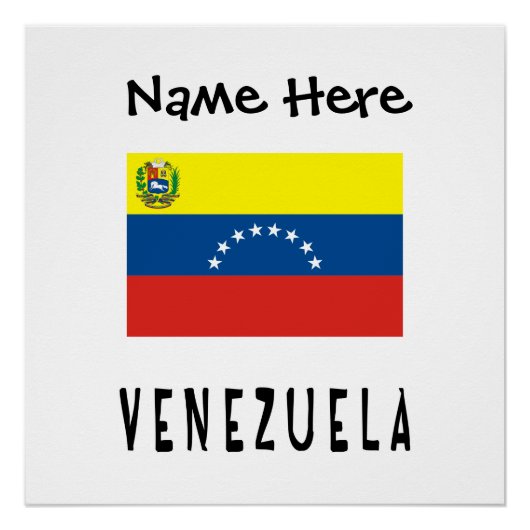 Persoonlijke vlag van Venezuela Perfect Poster (Voorkant)