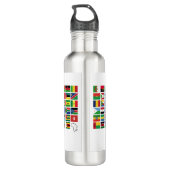 Persoonlijke VLAGGEN VAN AFRIKA White Waterfles (Achterkant)