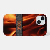 Persoonlijke vlam iPhone 15 case (Achterkant horizontaal)