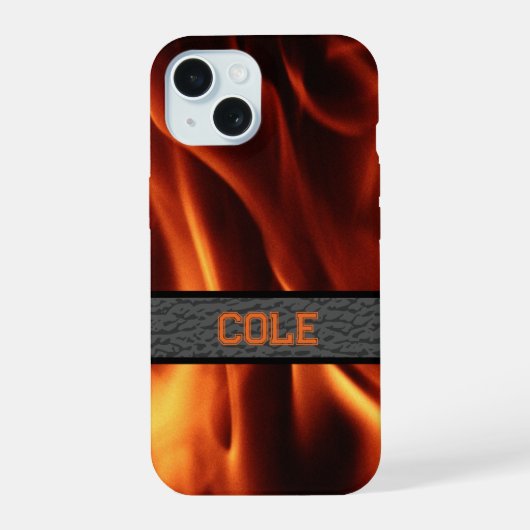 Persoonlijke vlam iPhone 15 case (Achterkant)