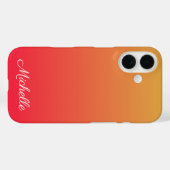 Persoonlijke vlammend rood en geel ombre Case-Mate iPhone case (Achterkant (horizontaal))