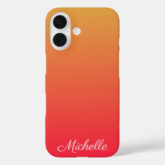 Persoonlijke vlammend rood en geel ombre Case-Mate iPhone case (Achterkant)