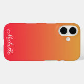 Persoonlijke vlammend rood en geel ombre Case-Mate iPhone case (Achterkant (horizontaal))