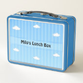 Persoonlijke vliegende dinosaurus lunchbox – naam  (Achterkant)