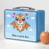 Persoonlijke vliegende dinosaurus lunchbox – naam  (In situ)