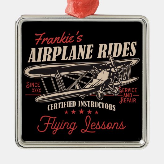 Persoonlijke vlieglessen voor het terugtrekken van metalen ornament (Voorkant)