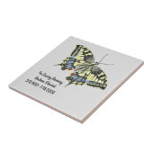 Persoonlijke Vlinder Herdenking Tegeltje (Zijkant)