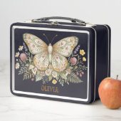 Persoonlijke Vlinder Lunchbox Aangepaste Naam Cade (In situ)