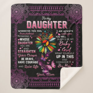 Persoonlijke vlinder naar mijn dochter van mama sherpa deken