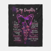 Persoonlijke vlinder naar mijn dochtermandje fleece deken (Voorkant)