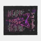 Persoonlijke vlinder naar mijn dochtermandje fleece deken (Voorkant (Horizontaal))