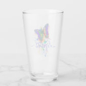 Persoonlijke vlinder spat glas (Achterkant)