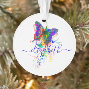 Persoonlijke vlinder spat ornament
