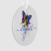 Persoonlijke vlinder spat  ornament (voorkant)