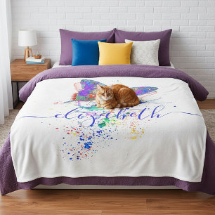 Persoonlijke vlinder spatten    fleece deken