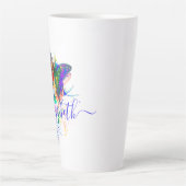 Persoonlijke vlinder spatten latte mok (Voorkant)