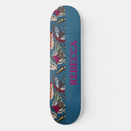 Persoonlijke  vlinderillustratie persoonlijk skateboard (Voorkant)