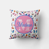 Persoonlijke vlinderkussen met monogram kussen (Achterkant)