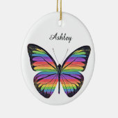 Persoonlijke Vlinderornament Keramisch Ornament (Rechts)