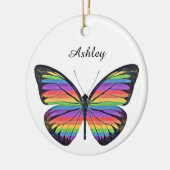 Persoonlijke Vlinderornament Keramisch Ornament (Links)