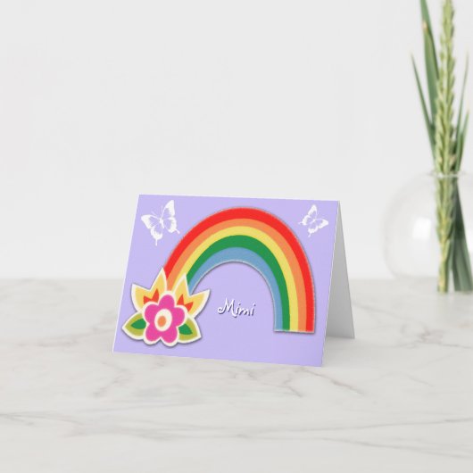 Persoonlijke Vlinders en Regenboog Briefkaarten (Voorkant)