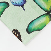 Persoonlijke Vlinders Fleece Deken (Hoek)