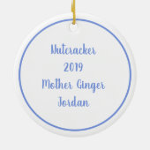 Persoonlijke voedingskraker Moeder Ginger Bunny Or Keramisch Ornament (Achterkant)