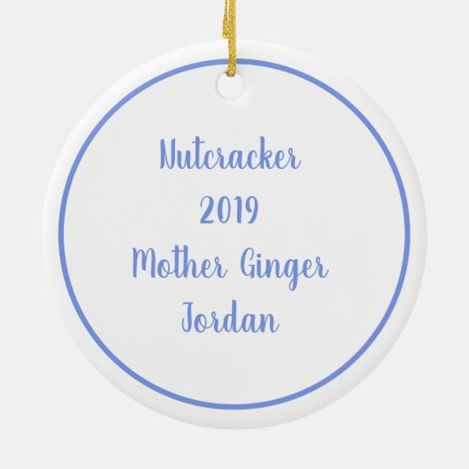 Persoonlijke voedingskraker Moeder Ginger Bunny Or Keramisch Ornament (Achterkant)