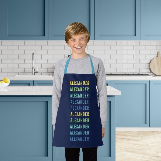 Persoonlijke Voeg Je Naam Toe Leuke Kleurgradiënt Schort
