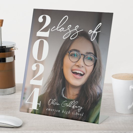 Persoonlijke voetafdruk van Afstuderen Reclamebord Met Voetstuk (Insitu)