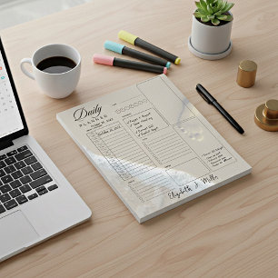 Persoonlijke voetafdrukken dagelijkse planner  notitieblok