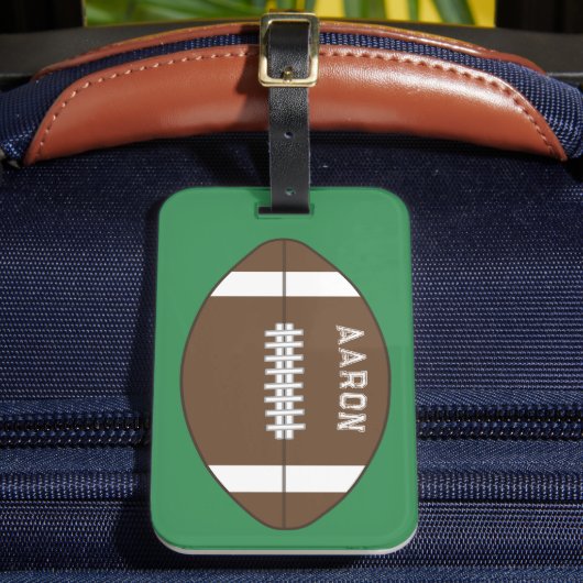 Persoonlijke voetbal bagage label cadeau (Voorkant Insitu 2)