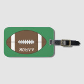 Persoonlijke voetbal bagage label cadeau (Voorkant (horizontaal))