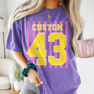 Persoonlijke Voetbal Baseball Team Naam Nummer T-shirt