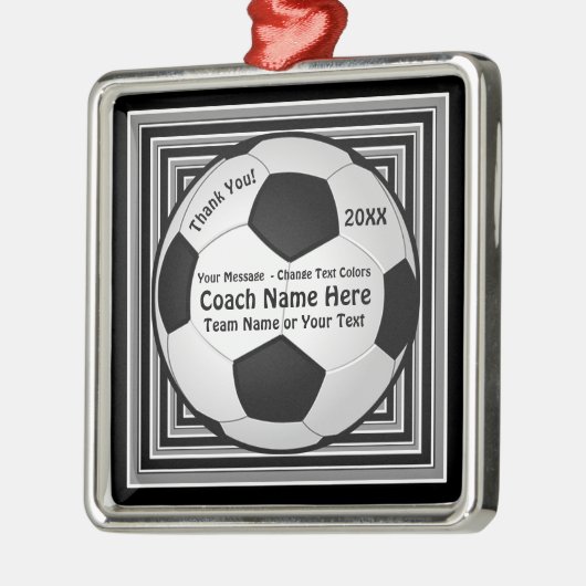 Persoonlijke Voetbal coach cadeaus, Voetbal Orname Metalen Ornament (Links)