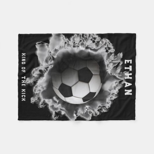Persoonlijke Voetbal Fleece Deken (Voorkant (Horizontaal))