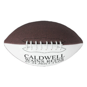 Persoonlijke voetbal geboorteaankondiging, babyjon american football