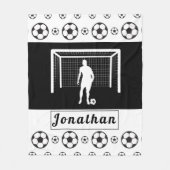 Persoonlijke Voetbal Goalie Goalkeeper Football Ma Fleece Deken (Voorkant)