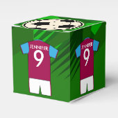 Persoonlijke Voetbal Jersey Claret en Blue Bedankdoosjes (Voorkant Zijde)