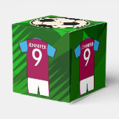 Persoonlijke Voetbal Jersey Claret en Blue Bedankdoosjes (Achterkant)