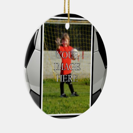 Persoonlijke Voetbal Keramisch Ornament (Rechts)