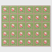 Persoonlijke Voetbal Kerstmis Cadeaupapier (Vlak)