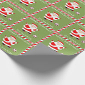 Persoonlijke Voetbal Kerstmis Cadeaupapier (Hoek)